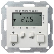 Термостат 230V с таймером и функцией охлаждения System 55+E22 Gira глянцевый белый