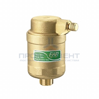 Воздухоотводчик автоматический FAR 2066 - 1/2" (НР, воздухоотвод сбоку, цвет латунь)