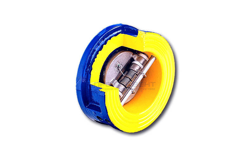 Клапан обратный дисковый Zetkama 407 A - Ду100 (ф/ф, PN16 Tmax 100°C, исполнение №54)