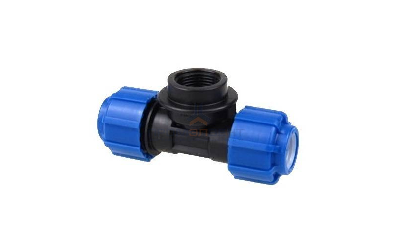 Тройник с переходом на внутреннюю резьбу Политэк - 25 x 1