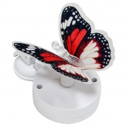 Светильник садово-парковый PL264 красно-белая Бабочка на присоске 1LED RGB 46x30x42mm