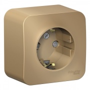 Розетка с заземлением со шторками Blanca Schneider Electric 16А 250В титан изол.пластина